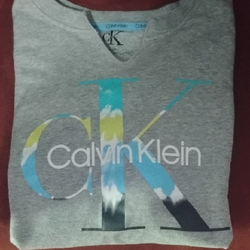 Calvin Klein Gray Sweatshirt with Vibrant CK Logo